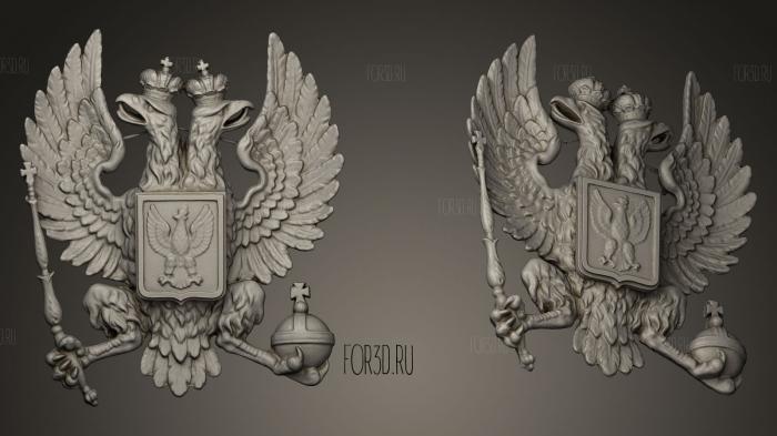 Государственный герб Королевства Польша 3d stl модель для ЧПУ